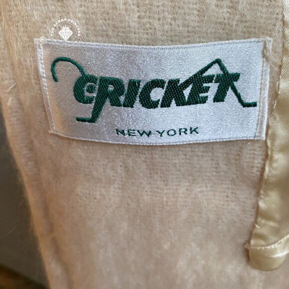 Vintage 1950s Cricket New York Mohair Wool Belted Trench Coat, Size 8 - Picture 7 of 12